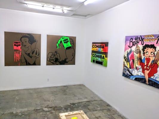 Art by #L3F0u & other artists @ Bruce Lurie Gallery