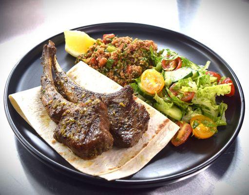 Grilled Lamb Chops (2 pcs) - Kisir and Salad Bowl