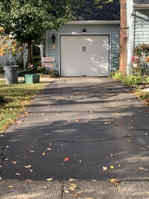 Asphalt driveway installed