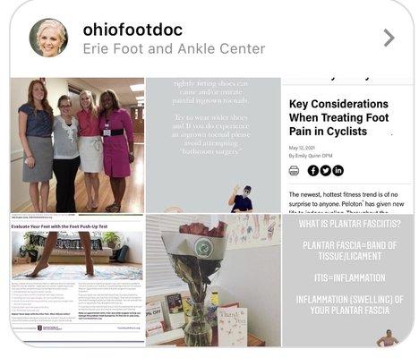 Erie Foot and Ankle Center on Instagram @ohiofootdoc