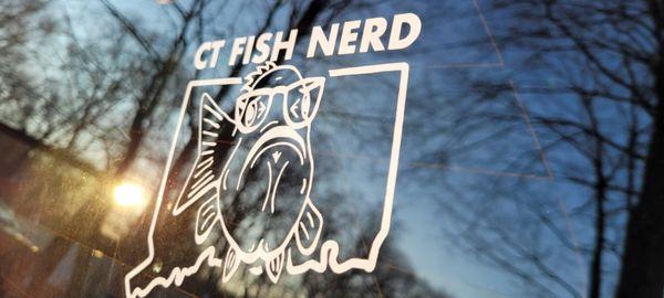 CT Fish Nerd logo. Decals available on the website!