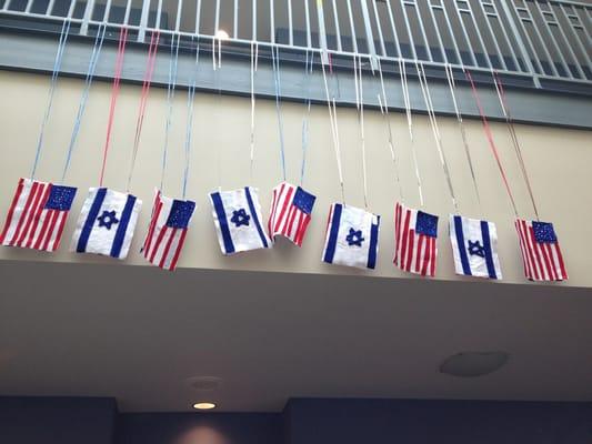 Kindergarten art project for Israel's birthday.