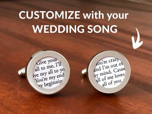 The best-selling custom cufflinks- a perfect gift for your groom!