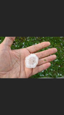 Large hail can cause serious damage to your home. Call for a free inspection.