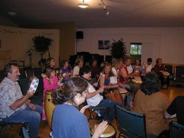 Jim conducting one of his Rhythm Power® Life Rhythms events.