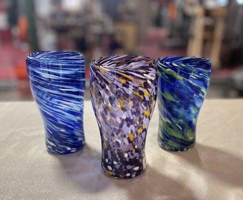 You can purchase our pilsner glass in our gallery, or schedule a workshop to make your own!