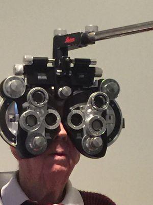 Dad had his vision checked today!