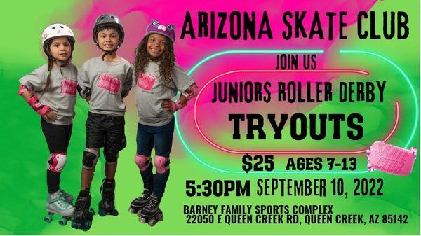 Another wonderful event happening at Barney Family Sports Complex. Junior Roller Derby!