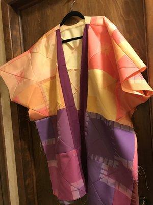 Fabulous Kimono pieced with ombré fabric.