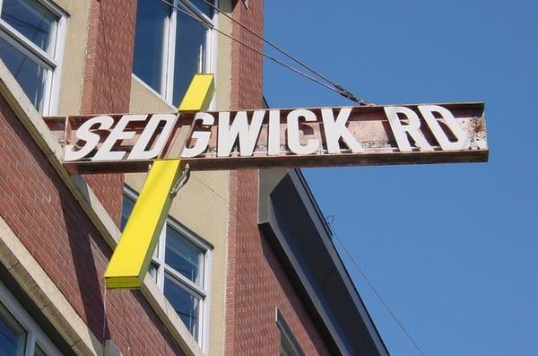 Sedgwick Rd sign