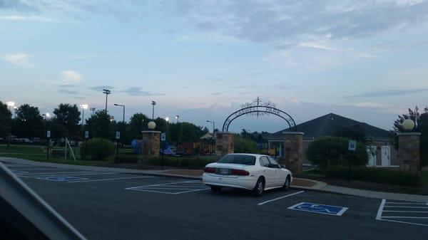 Easy handicap parking for playground