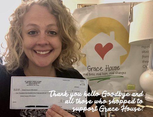 Donated % of sales to Grace House of Glynn