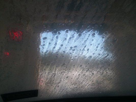 Sorry everyone, that's the best picture I could get of the inside of the car wash...