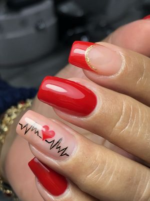 Valentines  nail design