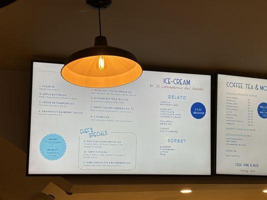 Crepe menu