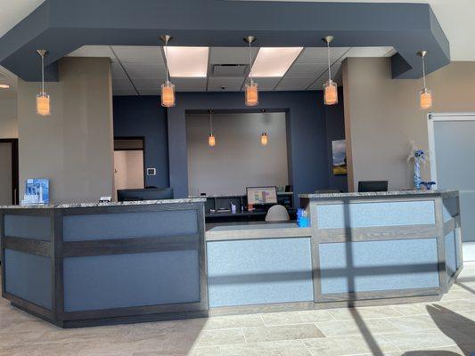 Front desk reception area.