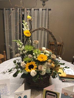 Floral arrangement Main Street Florist made for my wife!