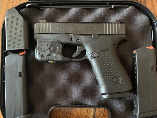 Glock 43x with TLR 6 and extra mag my new CCW! Awesome!