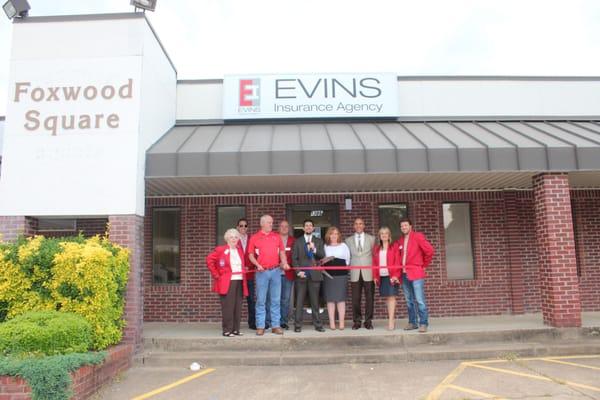 Evins Insurance recently held their ribbon cutting ceremony in conjunction with joining the local chamber of commerce.