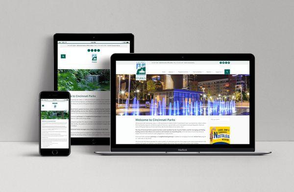 Web design for Cincinnati Parks