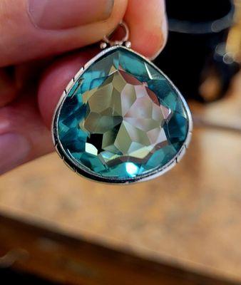 True aqua color. Rare stone