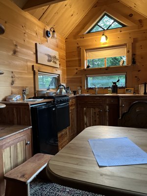 This is a tiny house interior of a tiny house I built.