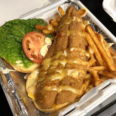 Fried Fish Sandwich with Fries $9