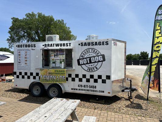 The truck, the menu, the dog!