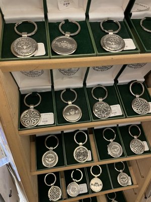 Pewter keychains, bought the one with a Celtic knot