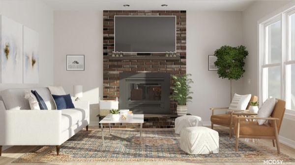 Modern rustic living room