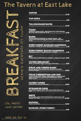 Breakfast Menu