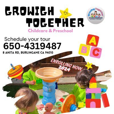 Contact Growing Together Bilingual Childcare & Preschool today to schedule your tour and see how our unique program can benefit your child.