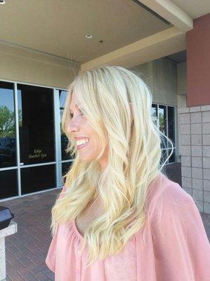 Two tone blonde with platinum highlights