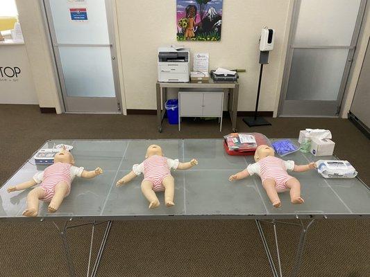 Group training Infant CPR.