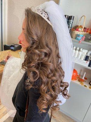 Wedding day hair by DJ