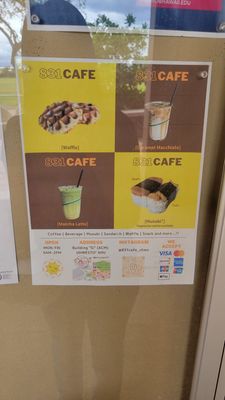 Flyer for 831cafe on campus