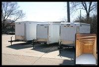 We rent both enclosed and open trailers.  We also sell CarMate Trailers, new and used.