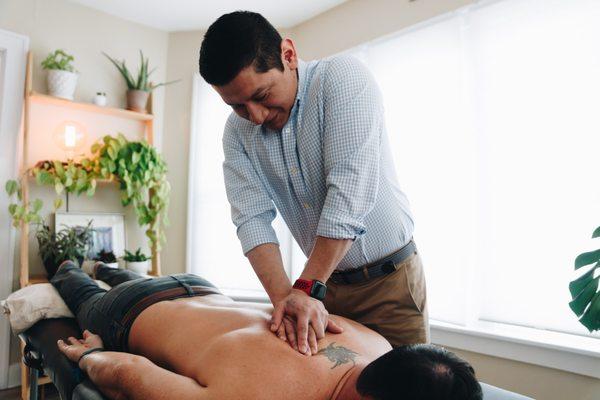 Spinal mobilization is a manual therapy technique to resolve lower back pain.