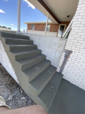 Horse Shoes on Concrete Steps