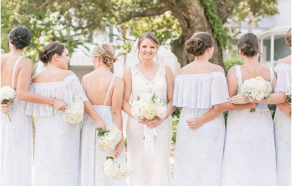 Today I traveled to Charleston SC to do hair for this wonderful bridal party!!