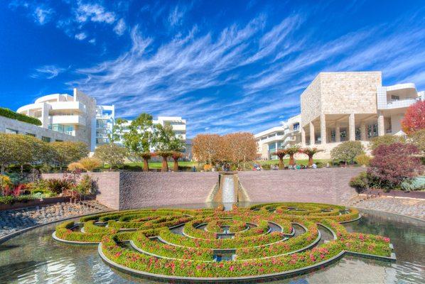 The Getty Center. One of the best locations to view Downtown Los Angeles. A center for world photography with beautiful gardens.