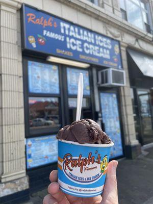 $5.75 Small hard ice cream. Chocolate & Coffee