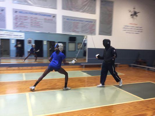 Coach Terrence Lasker training Chloe Williams