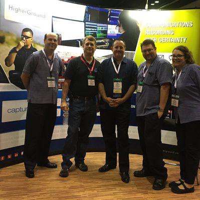 The HigherGround team with our authorized reseller partner Commercial Electronics, at APCO 2016.