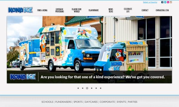 Web Design for Kona Ice