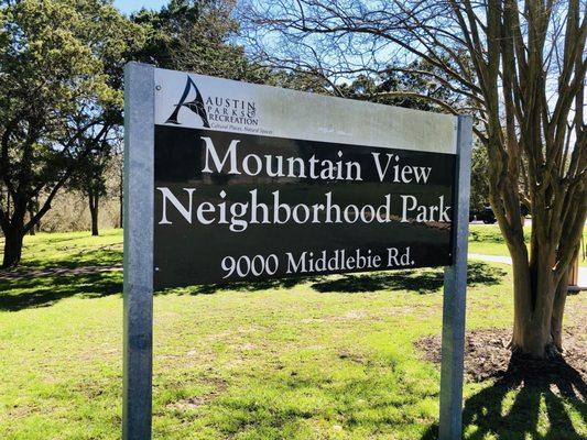 Sign at the entrance, a cul de sac at the end of Middlebie Road. Lot parking is available off Westerkirk Drive.