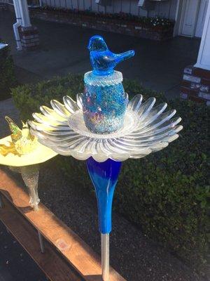 Glass Garden Art.  Upcycled & Repurposed to add whimsy & elegance to every garden!