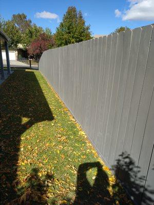 Wood fence stained by PAINT NV. Excellent Job!