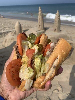 Another Surf's Up cheesesteak with everything followed up with a bacon pizza for the boys! Summer is now complete!