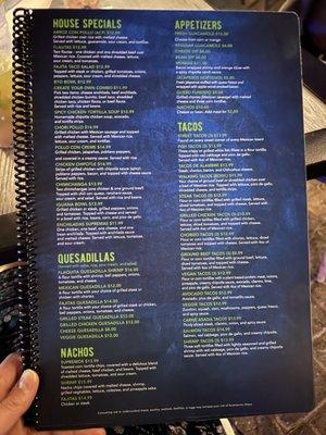 Food menu